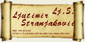 Ljutimir Stranjaković vizit kartica